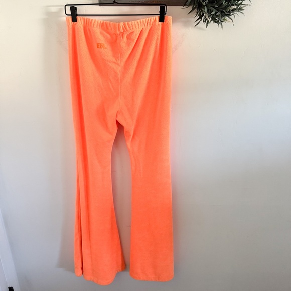 NWT ERL Venice Beach Orange Elasticized Flare Leg Pants L - Picture 7 of 9